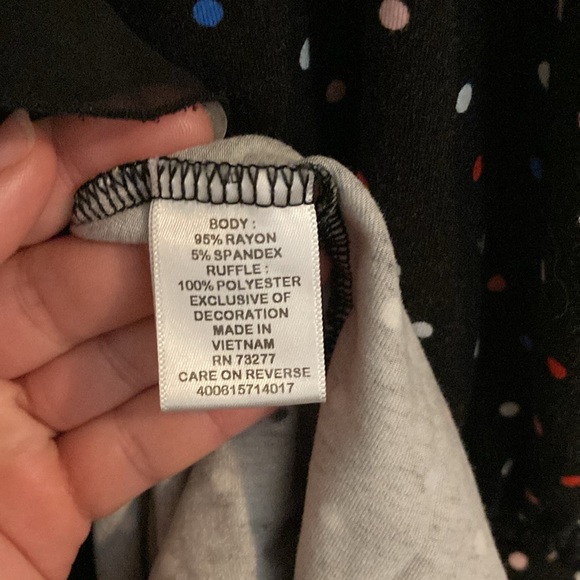 Elle women’s black multicolor polka dot dress - Picture 11 of 12